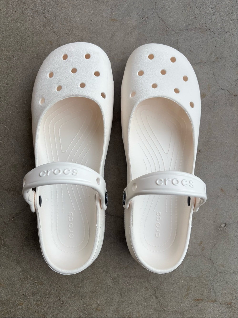 Crocs Women's Classic Mary Jane Clog White Off-White Size W9 Comfortable Flats